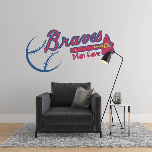 Braves Man Cave Wall Decor Art- 3D Stickers Vinyl - CV49