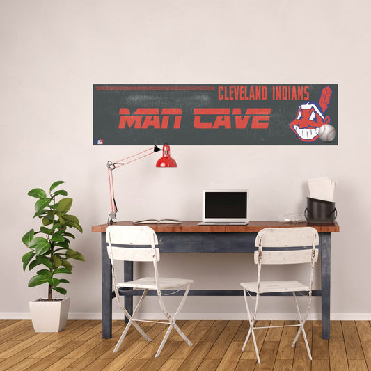 Cleveland Indians Man Cave Wall Decor Art- 3D Stickers Vinyl - CV58