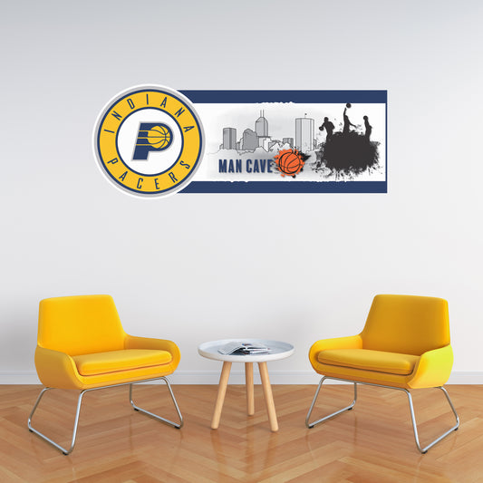 Indiana Pacers Man Cave Wall Decor Art- 3D Stickers Vinyl - 2 - MC029