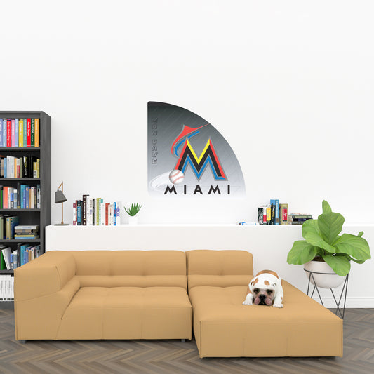 Miami Marlins Man Cave Wall Decor Art- 3D Stickers Vinyl - 2 - MC009